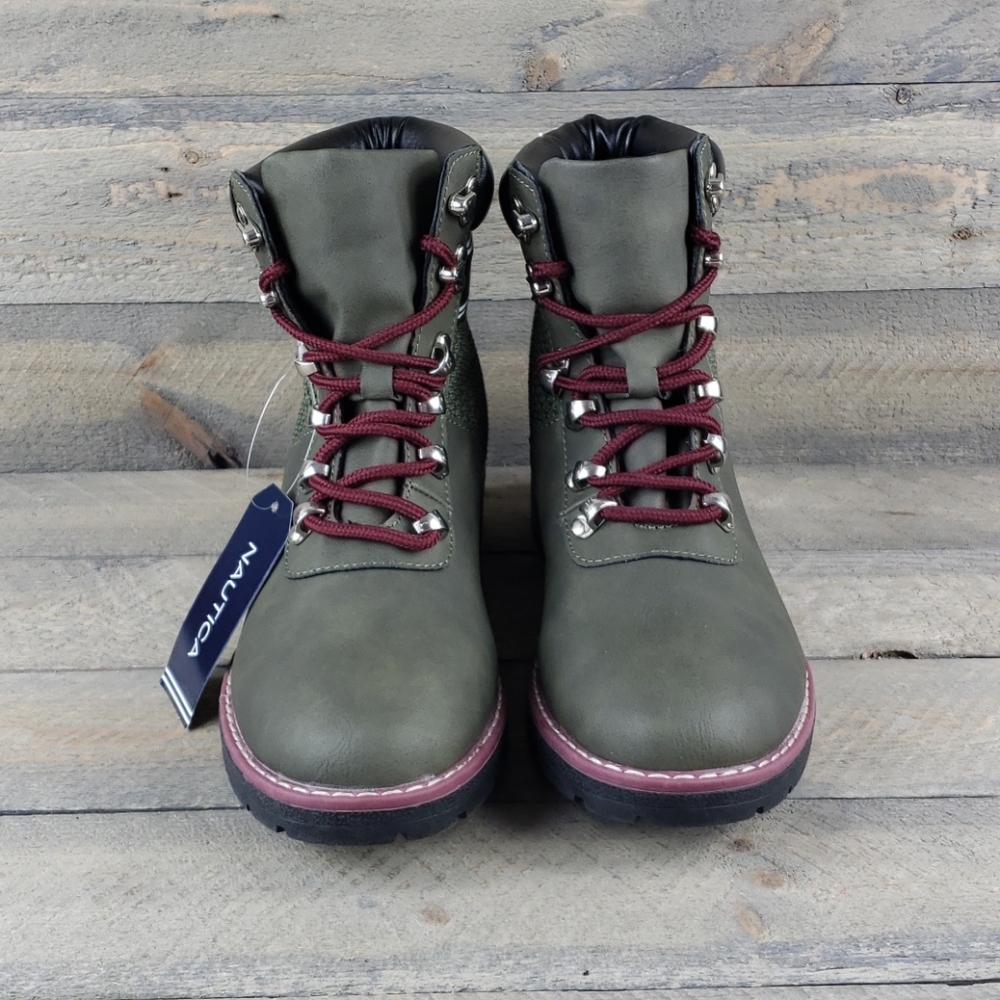 Nautica Women's Olive Phoenix Ankle Boots NEW 6.5 - Picture 4 of 7